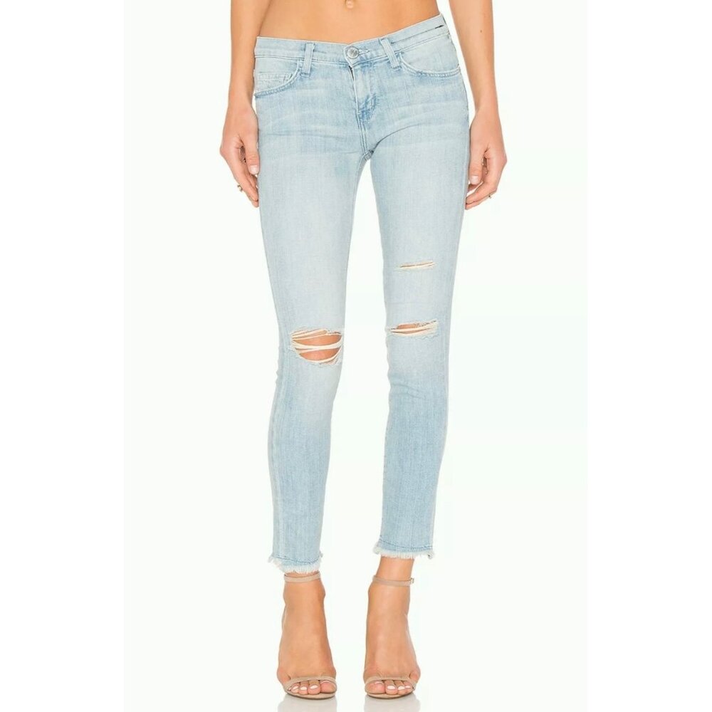 Current Elliott Womens Stiletto Jeans Mid Day Destroy Distressed size 25